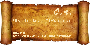 Oberleitner Alfonzina névjegykártya